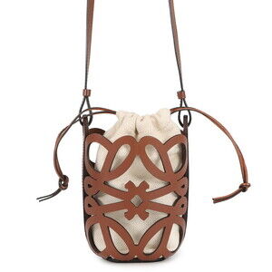 Loewe Shoulder Bag Anagram Cutout Pocket Calf Leather